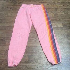 aviator nation pink sweatpants